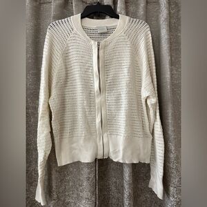 Varley Cameron Knit Zip Up Sweater - Size: Medium